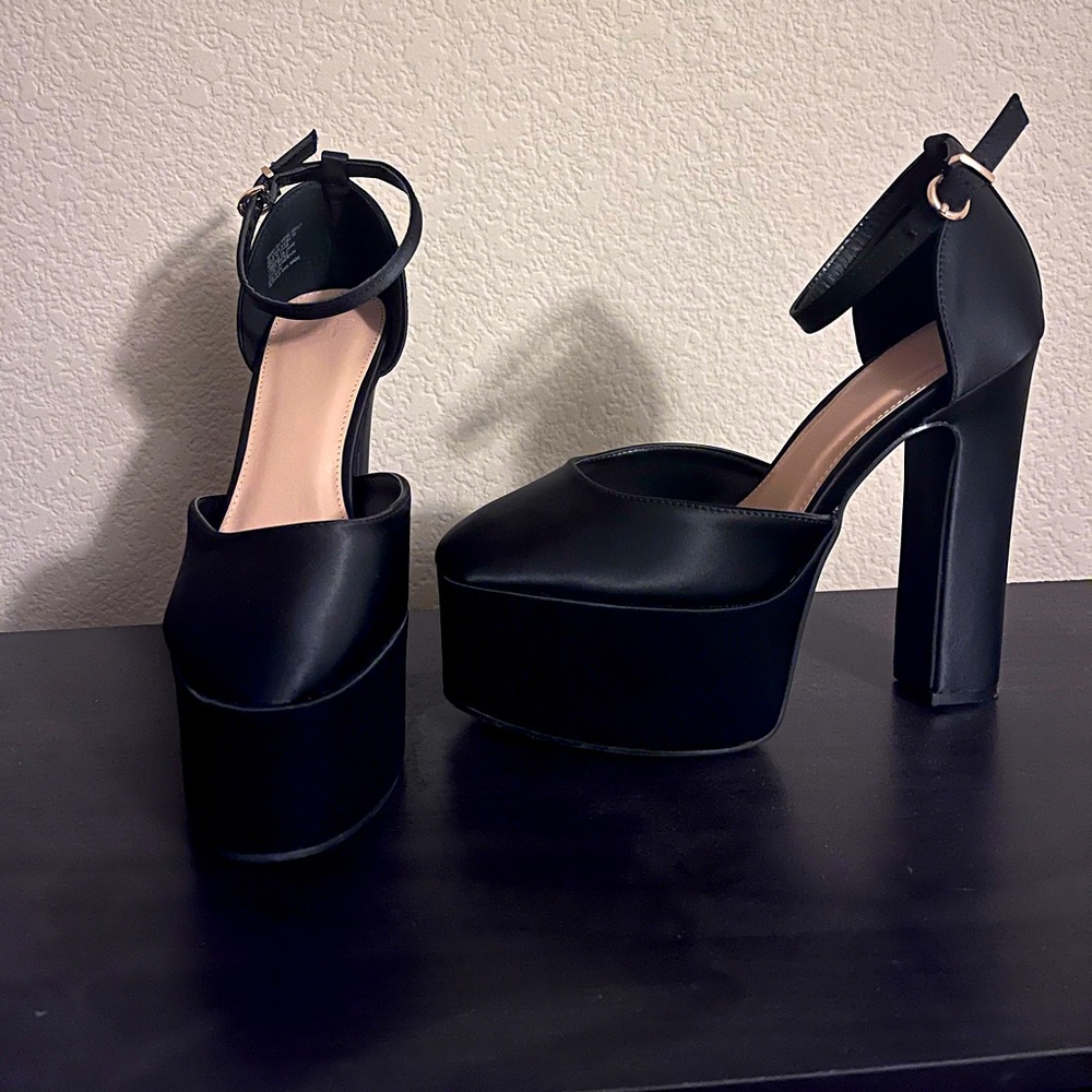 Black platform heels